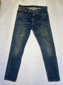 Levis RARE SAMPLE Blue Jeans Size - 32x30 Biker Motorcycle Grease Rockabiliy - Picture 1 of 10