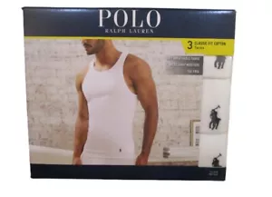 3 ORIGINAL POLO RALPH LAUREN BAUMWOLLE WEISS TANKS T-SHIRTS UNTERHEMDEN S M L XL XXL - Bild 1 von 54