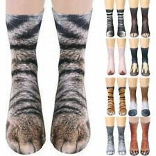 Funny Unisex Adult Kids Elastic Sock Animal Paw Feet Crew 3D Print Foot Socks UK
