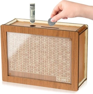 10000 Savings Challenge Box, Cashbox Kakeibo Money Saving Box, Money Vault Savin - Picture 1 of 7