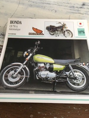 Honda CB750 A Automático 1976 CB750 A CB 750 Carta Colección Moto Atlas Japón - Imagen 1 de 2
