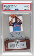 2012-13 Limited /399 Khris Middleton #229 PSA 8 Rookie Auto RC