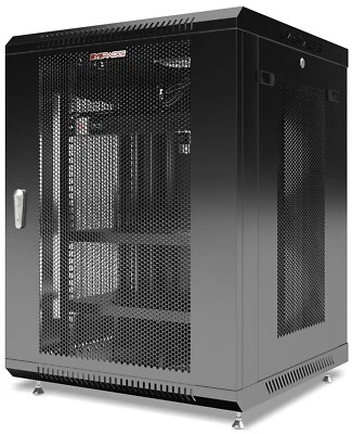 Gabinete de rack de servidor de red de datos de TI de montaje en pared para racks de 15U 24" de profundidad Foto 1 de 4