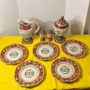 Fitz and Floyd Baronial Home Collection 8-teiliges Set Herbst Erntedankmotiv - Bild 1 von 12