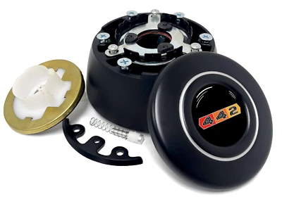 Empuñadura cómoda/instalación de volante de madera 69-71 Oldsmobile 442 tapa de bocina negra Foto 1 de 4