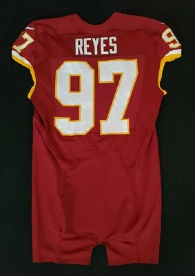 Washington Redskins #97 Kendall Reyes Player-Worn NFL Home Jersey - 05665 - Image 1 of 4