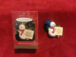 HALLMARK ORNAMENT MILLENNIUM SNOWMAN 1999 - Picture 1 of 6
