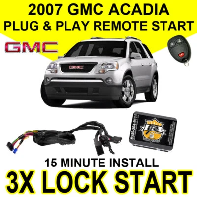 GMC Acadia 2007 sistema de arranque remoto Plug & Play GM HÁGALO USTED MISMO 3X bloqueo arranque GM10 Foto 1 de 4