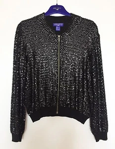 Jimmy Choo x H&M Spangles Black Jacket Women's SMALL RARE NWT - Picture 1 of 5