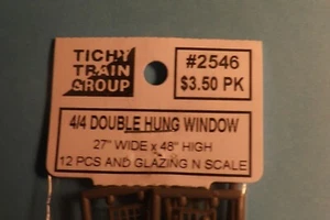4/4 DOPPEL EINGEHÄNGTE FENSTER SPUR N MIT VERGLASUNG 12 STÜCK VON Tichy Gruppe #2546 - Bild 1 von 2