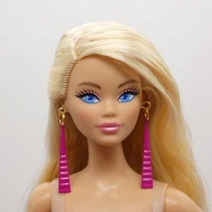 Earrings For Barbie Integrity Toys Doll Pink Magenta Geometric Dangle Triangle - Picture 1 of 10