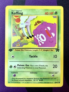 LP común no holo vintage 2000 (1) Pokémon Team Rocket KOFFING 52/82 - Imagen 1 de 8