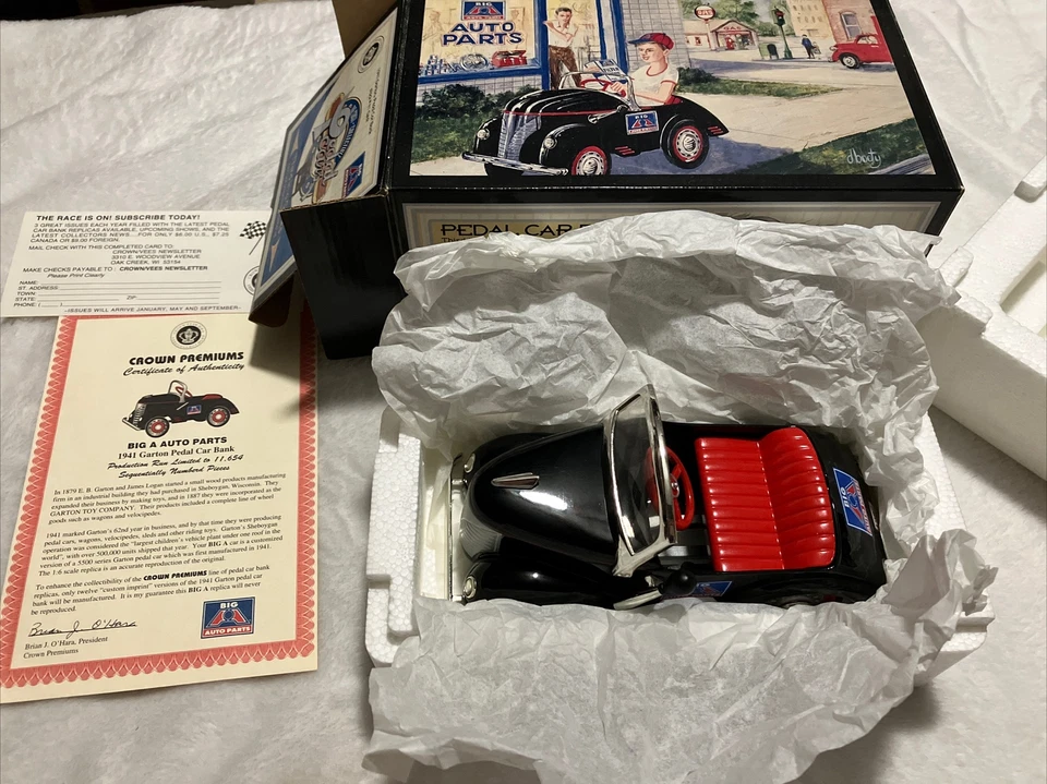 PEDAL CAR BANK 1941 GARTON BANK DIECAST  #3 BIG A AUTO PARTS - Image 1 of 1
