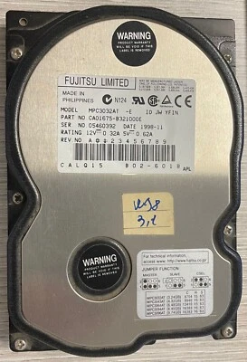 Hard Disk Fujitsu 3.2GB PATA 3.5" MPC3032AT usato, in ottime condizioni - Immagine 1 di 4