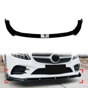 Labio divisor de alerón de parachoques delantero para Mercedes Benz Clase C W205 2019-21 - Imagen 1 de 7
