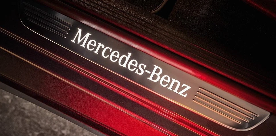 Mercedes-Benz OEM светодиодная передняя подсветка дверной порог отделочные пластины W205 W213 W253 новый - Изображение 1 из 1