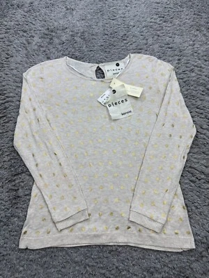 Suéter Kensie Mujer Mediano Beige Dorado Lunares Acanalado Ligero Pullover Nuevo con Etiquetas Foto 1 de 4