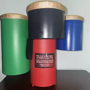 Remo Cluster Bongo Drum Set 5" Olympic Call To The Nations 1996 Atlanta - Bild 1 von 11