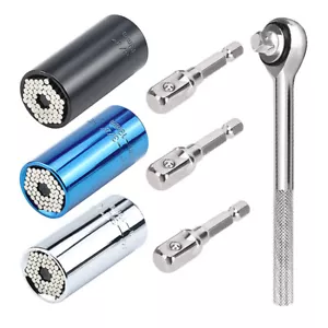 Universal Socket Wrench 7mm - 19mm Magical Power Grip Multi Tool Drill Adapter - Picture 1 of 13