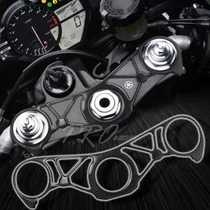 Handle Yoke Cover Triple Tree Protector for 09-11 Yamaha YZFR1 Carbon Fiber Look - Picture 1 of 4