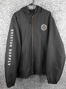 Chaqueta cortavientos Brixton Claxton Crest forrada ligera con cremallera para hombre XL - Imagen 1 de 13