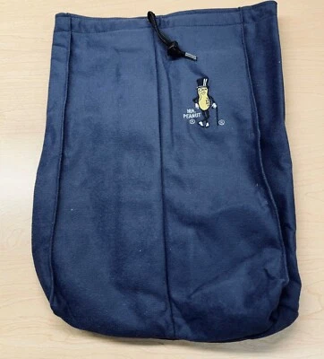 PLANTERS "MR. PEANUT" Planters Mr. Peanut - Felt Drawstring Golf Shoe Bag-(2pk) Lined (w/o shoes)-NEW