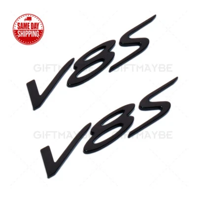 2x For Bentley Flying Spur V8S Fender Badge Logo Emblem Sport Car Gloss Black Foto 1 de 3