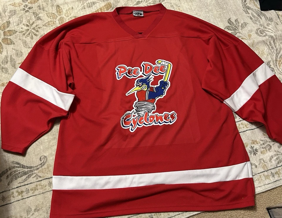 CAMISETA DE HOCKEY DE LIGAS MENORES DESAPARECIDA ECHL PEE DEE CYCLONES USADA EN EXCELENTE ESTADO PARA HOMBRE 2XL OT DEPORTES Foto 1 de 4