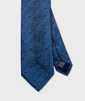 Galise cravatta tre pieghe in seta jacquard, blu CRAV3PJ.BFBA - Immagine 1 di 2