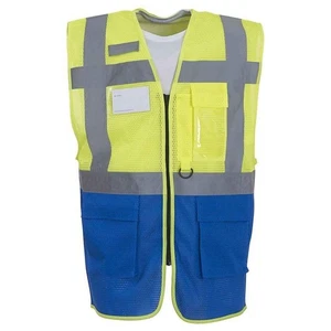 Yoko Unisex Erwachsene Hi-Vis Weste / 3XL Gelb/Royalblau PC6658 - Bild 1 von 2