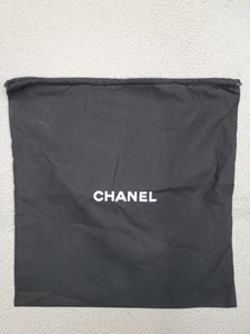 Chanel schwarz Kordelzug Staubbeutel Reise Abdeckung Aufbewahrung 19" x 19" für große Handtasche - Bild 1 von 7