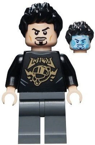 LEGO Marvel Super Heroes Tony Stark Black Jumper Minifigure Da 76194 - Immagine 1 di 1