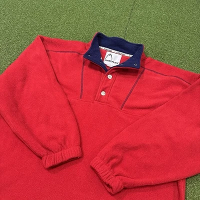 Chaqueta polar vintage Head 1/4 botón talla grande/XL snowboard cómoda Foto 1 de 4