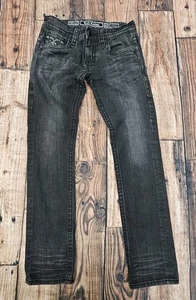 Rock Revival Jeans Herren 30x32 Schwarz David Slim Straight Stretch Dark Cord Denim - Bild 1 von 9