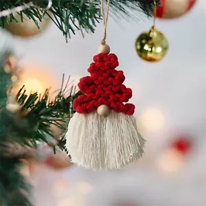 Christmas Tree Hanging Crafts Pendant Christmas Indoor Outdoor Woven Decoration - Picture 1 of 9