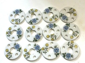 12 entrées de porte a décors de fleurs en porcelaines - Imagen 1 de 3