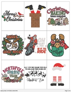 COLECCIÓN NAVIDAD DISEÑOS DE MÁQUINA DE BORDAR COLECCIÓN PES USB - Imagen 1 de 24