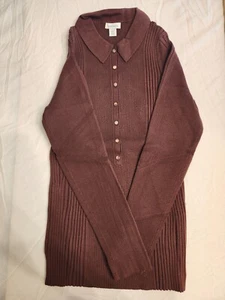 Sundance Sweatshirt mit Kragen Damen 2XL braun IDYLL Legends Henley Strickoberteil - Bild 1 von 10