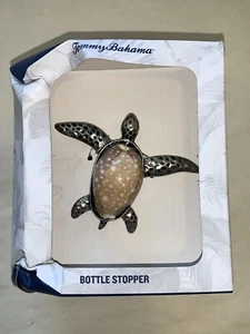 Tommy Bahama Metal Sea Shell Body Turtle Wine Bottle Stopper Ocean Sea Island - Picture 1 of 8