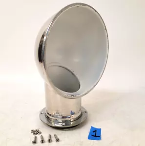 Vintage Brass Chrome DORADE COWL VENT W/DECK PLATE 4 1/4" hole 12" Tall - Picture 1 of 13