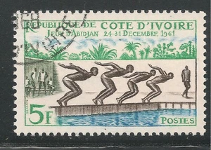 Ivory Coast #193 (A19) VF USED - 1961 5fr Swimming Race, Abidjan Games   (#1) - Picture 1 of 1