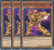 Yugioh - Elemental HERO Bladedge x 3 - 1st Edition NM - Free Holographic Card