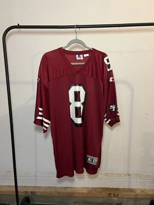 Camiseta Vintage Anos 90 San Francisco 49ers Steve Young Starter NFL Tamanho 52 XL - Imagem 1 de 2