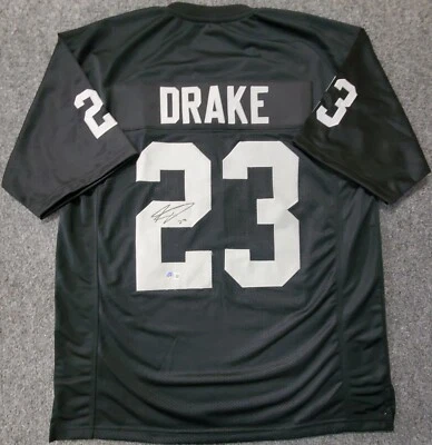 LAS VEGAS RAIDERS KENYAN DRAKE AUTOGRAPHED SIGNED JERSEY BECKETT HOLO    - Image 1 of 2
