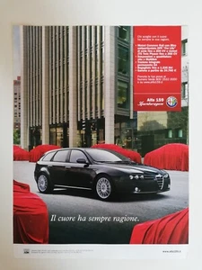 Clipping Pubblicità Advertising 2007 ALFA ROMEO 159 Il Cuore ha Sempre Ragione - Picture 1 of 1