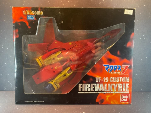 2001 Bandai VF-19 Custom FireValkyrie Fire Valkyrie Robotech Macross Open Box Cover