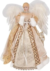 Clayre & Eef 65217 Deko Engel Goldfarbig 28x16x41 cm - Bild 1 von 3