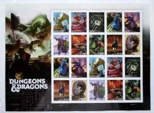 Mint US Dungeons & Dragons Pane of 20 Forever Stamps Scott# 5909-5918 sealed - Picture 1 of 1