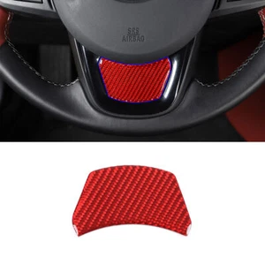 Red Real Carbon Fiber Steering Wheel Sticker Trim For Toyota Supra A90 2019-22 - Imagen 1 de 11