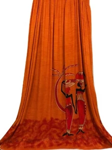 One Size Fits Xl-XXL Orange Maxi Boho Dress Boho Magic - NWOT - Picture 1 of 13